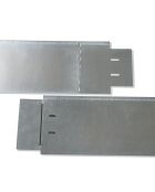 5 Bordurettes pour parterre en métal acier - 100x12 cm